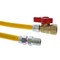 Jones Stephens 3/8" OD (1/4" ID) Gas Connector, 3/8" MIP x 1/2" FIP Ball Valve x 36" G70216 - alternate 3